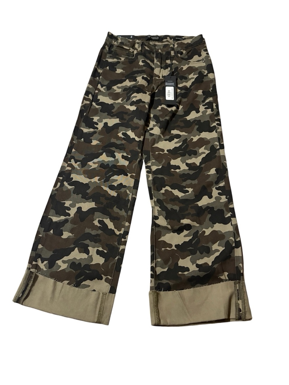 Lucky & Blessed Camo Cargo Pants in Olive, Brown & Black - Picture 3 of 11